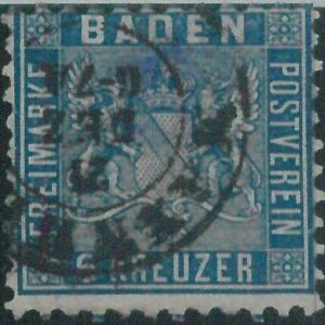 77930c  -  GERMANY Baden -  STAMP:  Michel  # 14  -    USED