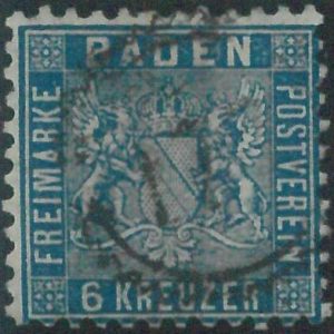 77930a  -  GERMANY Baden -  STAMP:  Michel  # 14  -    USED