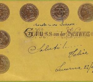 ad5518 - SWITZERLAND Schweitz - Ansichtskarten VINTAGE POSTCARD - Coins - 1900