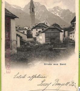 ad5142 - SWITZERLAND - Ansichtskarten VINTAGE POSTCARD - Gruss aus Sent - 1908