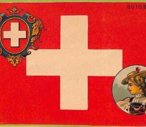 ad5525 - SWITZERLAND Schweitz - Ansichtskarten VINTAGE POSTCARD - Flag