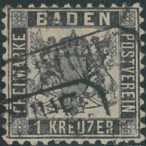 77937d -  GERMANY Baden -  STAMP:  Michel  # 17a  -   USED very nice