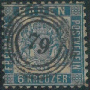 77942 -  GERMANY Baden -  STAMP:  Michel  # 19ab -   USED