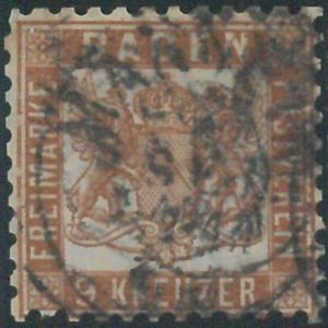 77943a -  GERMANY Baden -  STAMP:  Michel  # 20a -   USED