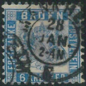 77945c -  GERMANY Baden -  STAMP:  Michel  # 19  -   USED