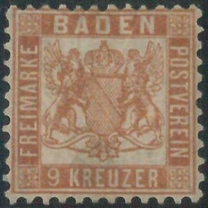 77948a -  GERMANY Baden -  STAMP:  Michel  # 20a -   MINT Hinged