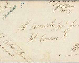25600 - ITALY - POSTAL HISTORY - PREFILATELIC COVER 1865 from INCUDINE: ANVIL!