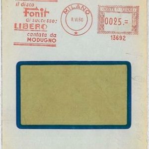 29699 - ITALY - POSTAL HISTORY -  automatic postmark on COVER 1960 - MUSIC