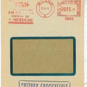 26099 - ITALY - POSTAL HISTORY - RED Machine POSTMARK on COVER MUSIC Modugno