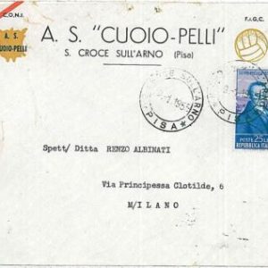 30947 - ITALY  - Postal History- COVER addvertisement 1955 - FOOTBALL