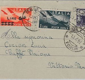 53366  - ITALIA REPUBBLICA - Storia Postale: DEMOCRATICA su INTERO POSTALE 1948