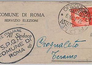 ITALIA REPUBBLICA - Storia Postale: DEMOCRATICA su PLICCO annullo CAMPIDOGLIO