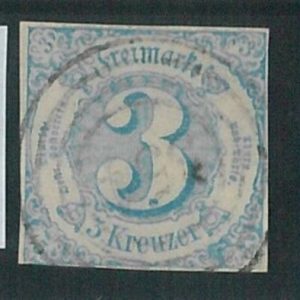 78254 - GERMANY Thurn und Taxis -  STAMP:  Michel  # 21 postmark # 354 Alsbach