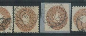 78302 - GERMANY Sachsen -  STAMPS:  Michel  #  16 set of 4 USED stamps - TONE!