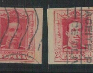 78353 -  SPAIN - STAMPS Set: EDIFIL #  317 + 317a sin dentar  Very Finely  USED