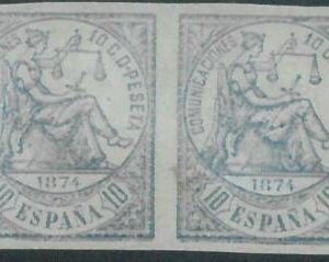 78354 -  SPAIN  -  STAMPS Set:  EDIFIL  #  145s IMPERF PAIR - new  MINT HINGED