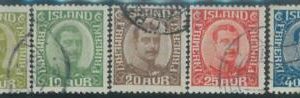 78623 - ICELAND -  STAMP  - MICHEL  #  99/103   Finely USED