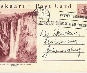 64673 - SOUTH AFRICA - POSTAL HISTORY: POSTAL STATIONERY CARD - WATERFALLS 1962