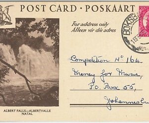 64672 - SOUTH AFRICA - POSTAL HISTORY: POSTAL STATIONERY CARD - WATERFALLS