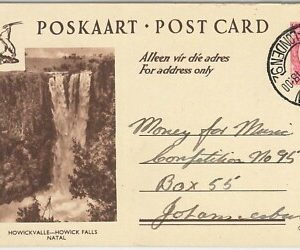 64669   - SOUTH AFRICA - POSTAL HISTORY: POSTAL STATIONERY CARD - WATERFALLS