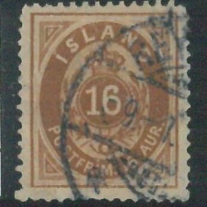78628a - ICELAND -  STAMP  - MICHEL  # 9A  -   USED