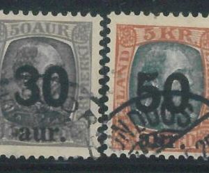 78626 - ICELAND -  STAMP  - MICHEL  #  112/113  Very Finely USED