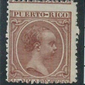 78680 - PUERTO RICO - STAMP -  Yvert # 102 - shifted perforation  MINT LH