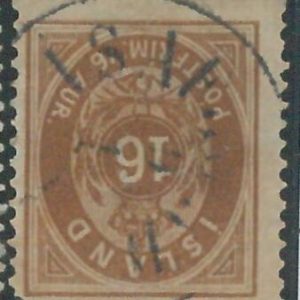 78629b - ICELAND -  STAMP  - MICHEL  # 9A  -   USED - nice postmark!