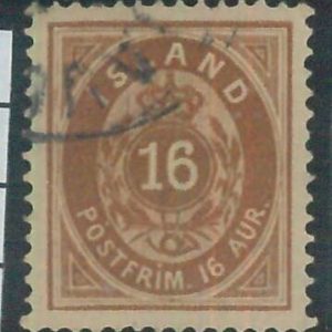 78630 - ICELAND -  STAMP  - MICHEL  #  9A  Very Finely USED