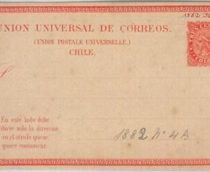 69202 - CHILE - Postal History - STATIONERY CARD Higgings & Gage # 4a