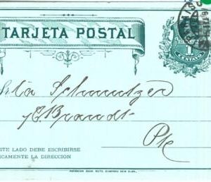 69199 - CHILE - Postal History - Private STATIONERY CARD repiquage 1897 - MUSIC