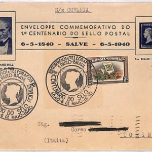 ai4141 - BRAZIL - POSTAL HISTORY - Souvenir Cover - Stamp Centenery - 1940