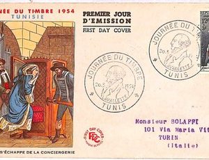 ai4142 - TUNIS - POSTAL HISTORY - FDC - Stamp Centenery - 1954