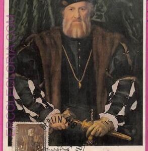 ag3312 - GERMANY - POSTAL HISTORY - Maximum Card - Berlin - ART Holbein - 1950's