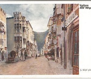 40973   CARTOLINA d'Epoca - BOLZANO  -   Vipiteno Sterzing ILLUSTRATA