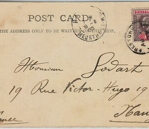 39927 - SIERRA LEONE - POSTAL HISTORY - POSTCARD to FRANCE - FREETOWN 1905