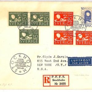 ai4146 - Sweden - POSTAL HISTORY - FDC Cover - Organizations, UPU - 1949