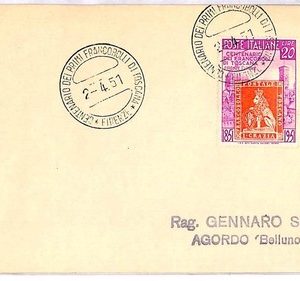ai4150 - Italy - POSTAL HISTORY - FDC Card - Stamp Centenery TOSCANA - 1951