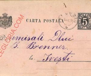 ad6014 - ROMANIA - Postal History  - POSTAL STATIONERY CARD  1891