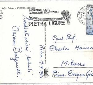 30956 - ITALY - POSTAL HISTORY: postcard 1960 - BOATS  PALM TREES