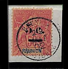 ZA0060b - REUNION  -  STAMP -  Yvert  # 53 Fine USED - ERROR: Accent