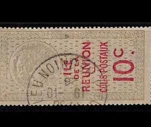 ZA0060f - REUNION -  STAMP - Yvert # 10 CP Colis Postaux PARCEL POST Fine USED