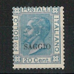 60713a - ITALIA REGNO - Sassone T26 linguellato SOVRASTAMPA: SAGGIO