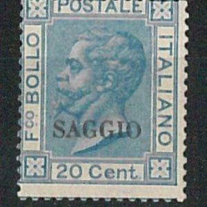 60713b - ITALIA REGNO - Sassone T26 linguellato SOVRASTAMPA: SAGGIO