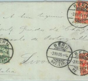 89095 - SWITZERLAND - POSTAL HISTORY - COVER from BERN  to ITALY 1905