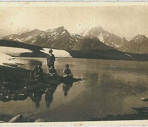 31917  CARTOLINA d'Epoca AOSTA provincia - SAN BERNARDO : LAGO LONGET