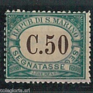 60730 - SAN MARINO  - Sassone SEGNATASSE 4b nuovo non linguellato GOMMATO