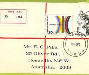 35186 - PAPUA NEW GUINEA - Postal History - Registered Cover from KAWITO 1968