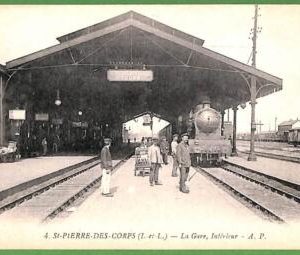 ah2913 - FRANCE - VINTAGE POSTCARD - St.Pierre-Des-Corps TRAIN STATION Gare