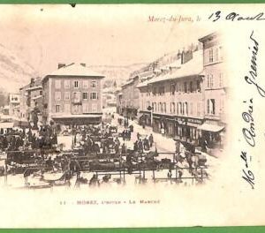 ah2917 - FRANCE - VINTAGE POSTCARD - Morez - 1901 CATTLE MARKET